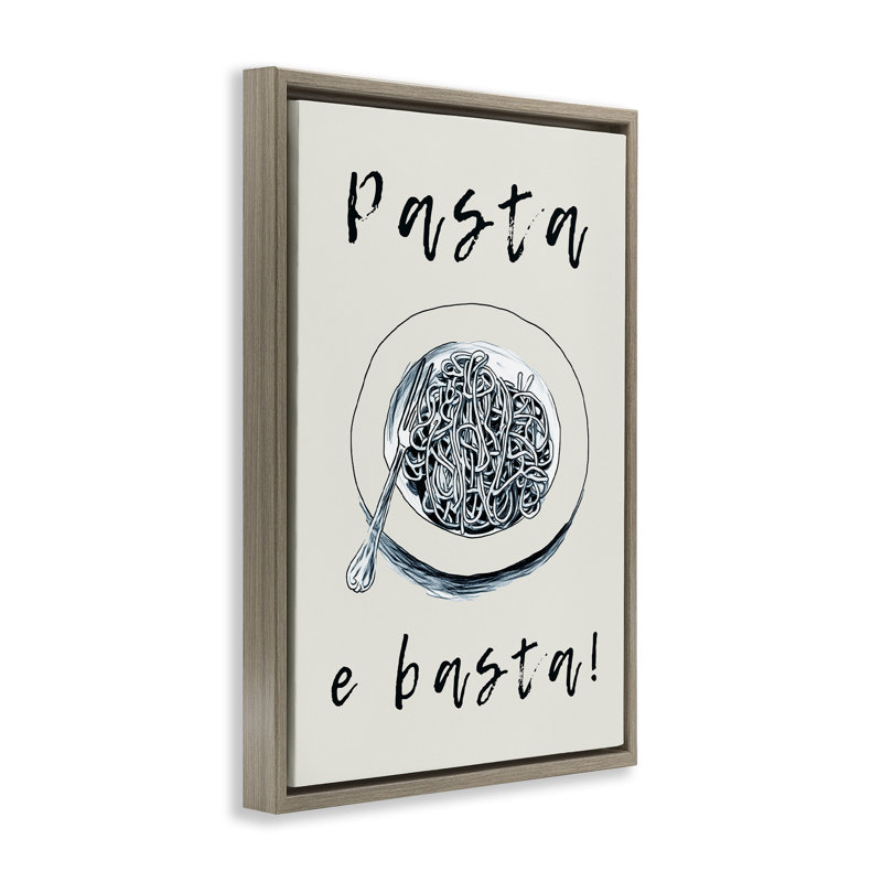 Cadre flottant Pasta e Basta Meal, design par Andreas Magnusson, H 25 po x l 17 po, Cadre flottant orme Montalcino