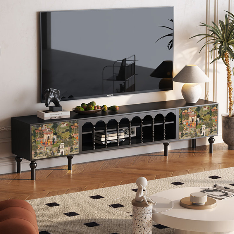 Tomita, 21.26"H x 78.74"L x 15.75"W, Black