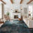 Modern Abstract Machine Washable Non-Slip Rug, Non-Shedding Contemporary Accent Rugs, Low Pile Indoor Carpet for Living Room, Bedroom-1799412319
