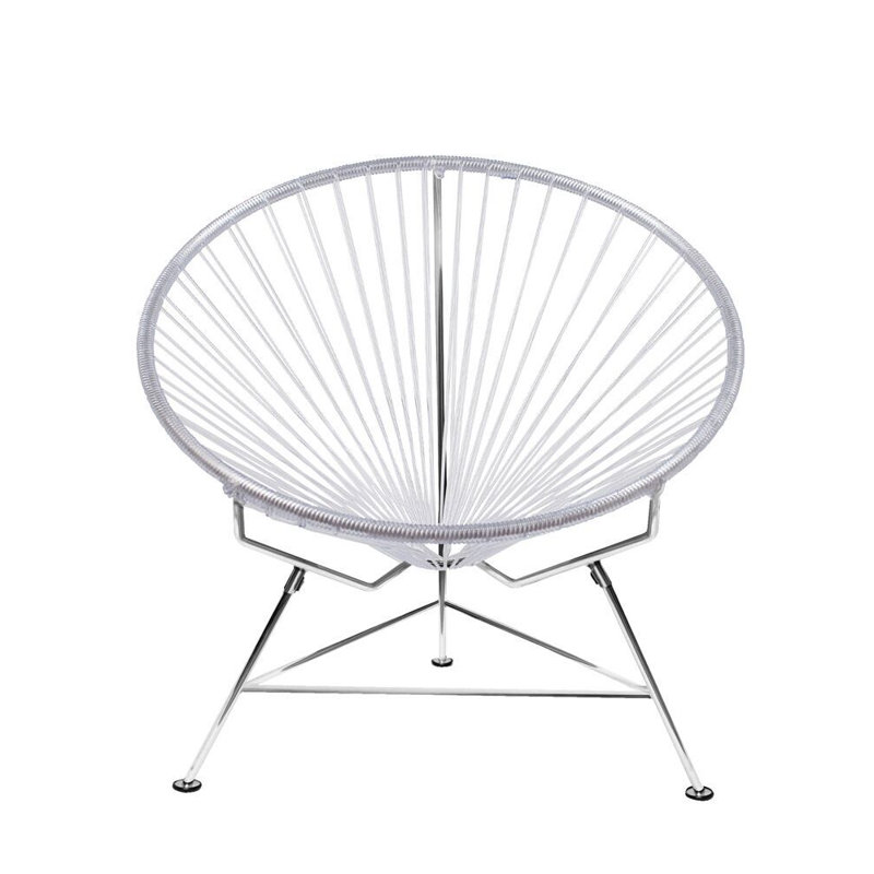 Innit Indoor Handmade Lounge Chair, Clear/Chrome