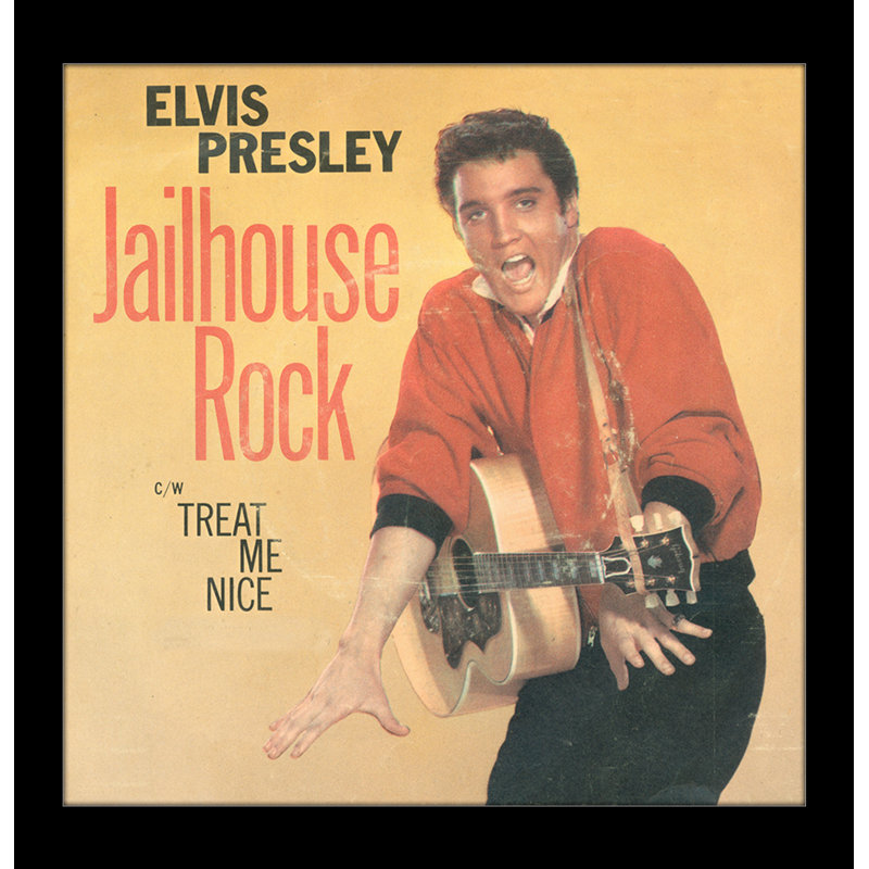 Elvis Presley - Jailhouse Rock, affiche encadrée sous plexi 12 x 12