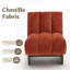 Chaise d'appoint moderne, méridienne rembourrée avec base en bois massif, chaise de lecture design pour salon et chambre à coucher (ensemble de 2)-1798203717