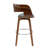 Swivel Upholstered Counter Stool with Solid Wood Frame-605559188