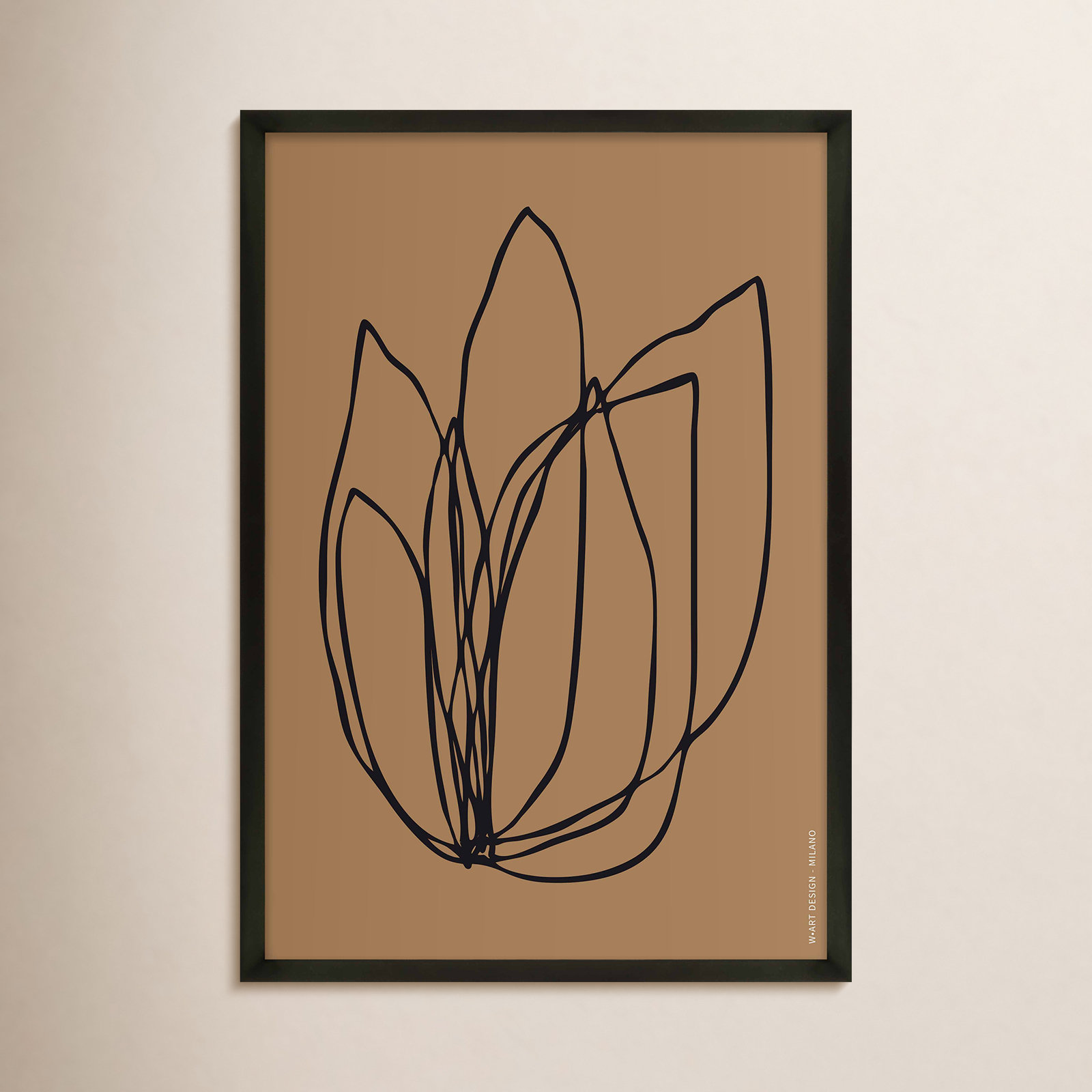 Julieta "Tracings 1" Print by Romina Gadler, 20" H x 14" W x 1.25" D, Black Framed Paper