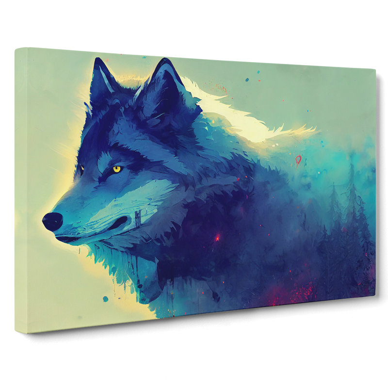 Wolf Art Painting Vol.2 - Wrapped Canvas, 35cm H x 50cm W x 3cm D