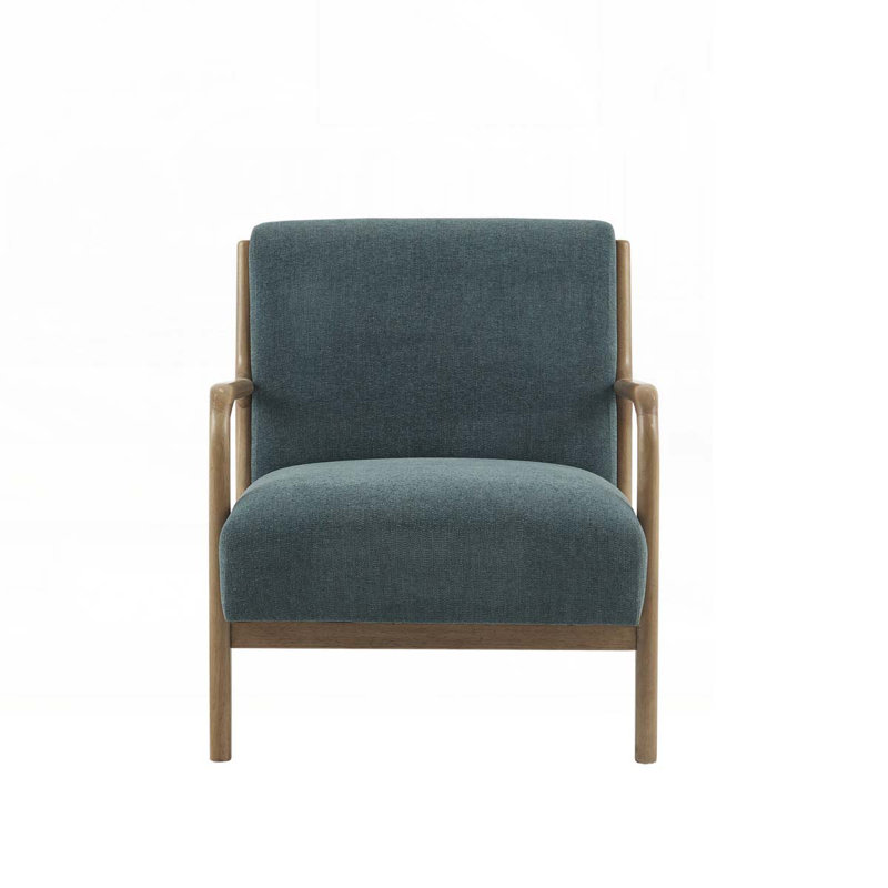 Accent Chair, Mid Century Modern Lounge Chair, Teal Polyester