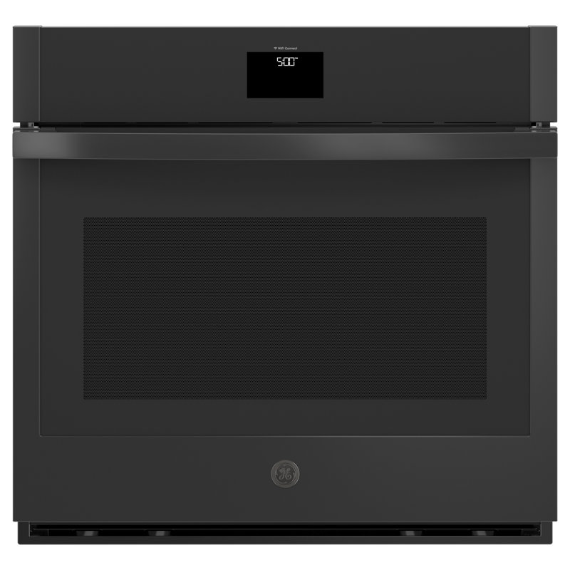 Four mural simple électrique à convection autonettoyant de 30 po GE Smart Appliances, Noir