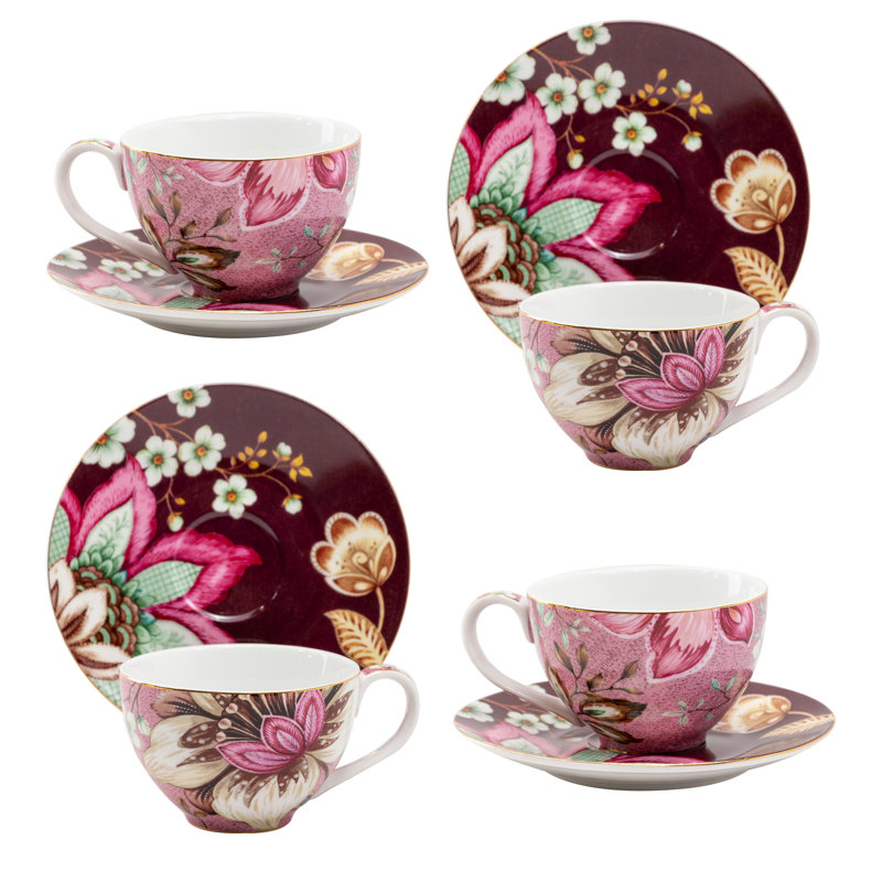 Porcelain Espresso Cup and Saucer