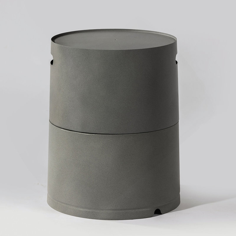 Table d'appoint polyvalente en acier avec couvercle et réservoir de propane dissimulé pour une utilisation intérieure et extérieure avec une conception facile à diviser
