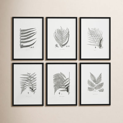 Welles "Gray-Tone Fern" Wall Art Set