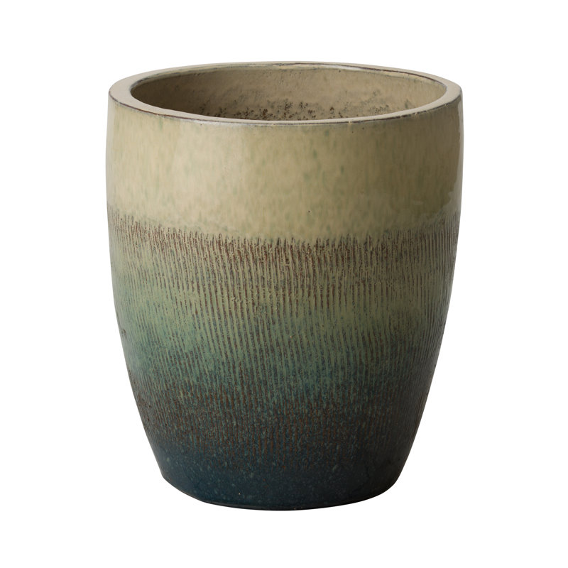 Aruba Ceramic Pot Planter, 15.5" H x 14" W x 14" D