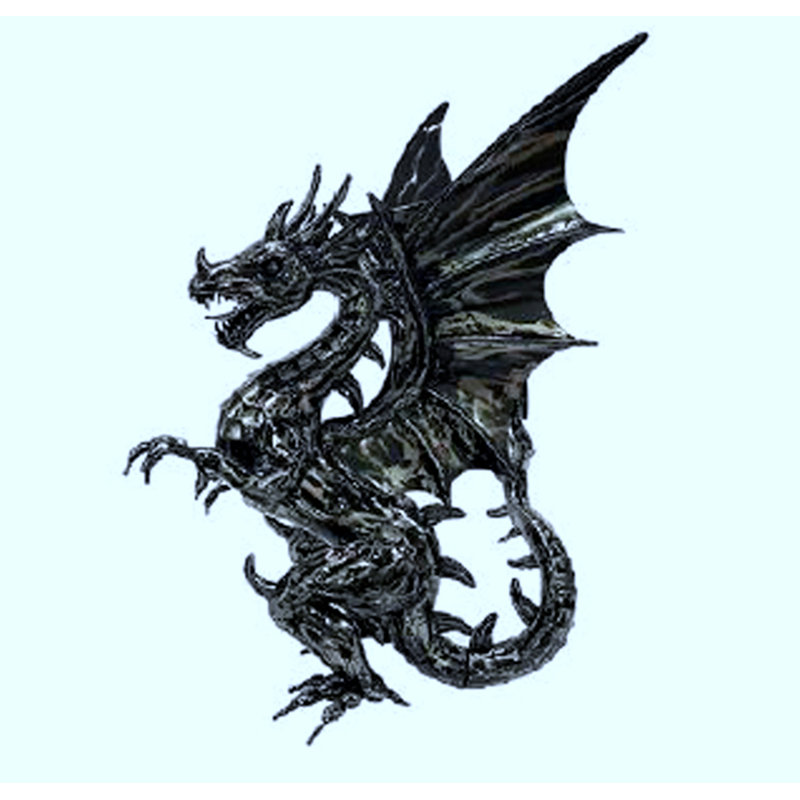 Statue de dragon 44 "en métal Tarragon"