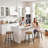 Albrecht 25"H Industrial Solid Wood Swivel Backless Counter Stools with Metal Base-1227147865
