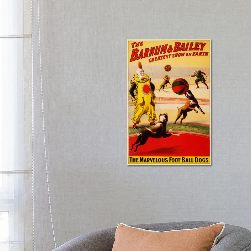 Barnum & Bailey Vintage Circus Poster - Wrapped Canvas Print, 66.04 cm H x 45.72 cm W x 3.175 cm D