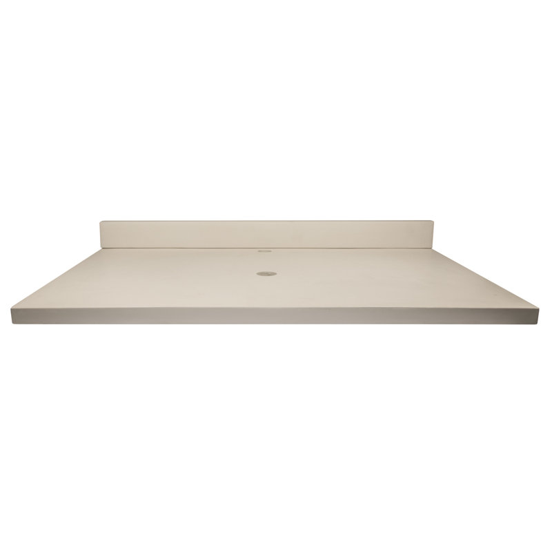 Plateau de meuble-lavabo simple 37 po, Blanc