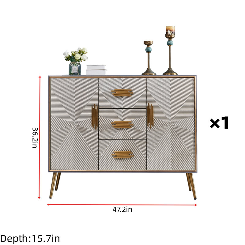 Modern Luxury Accent Cabinet Accent Cabinet, 36.2" H x 47.2" W x 15.7" D