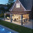 13 ft. W x 10 ft. D Aluminum Patio Gazebo, Wall-mounted Polycarbonate Hardtop Gazebo-110744120