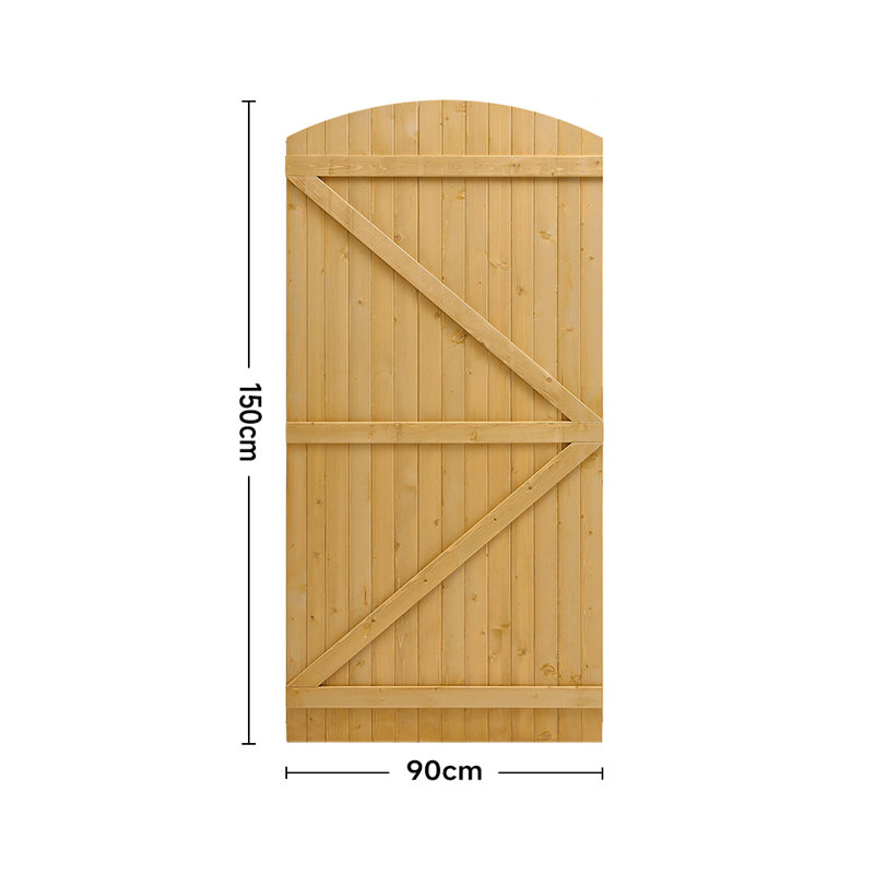 Wood Gate, 150cm H x 90cm W x 6cm W, Yellow
