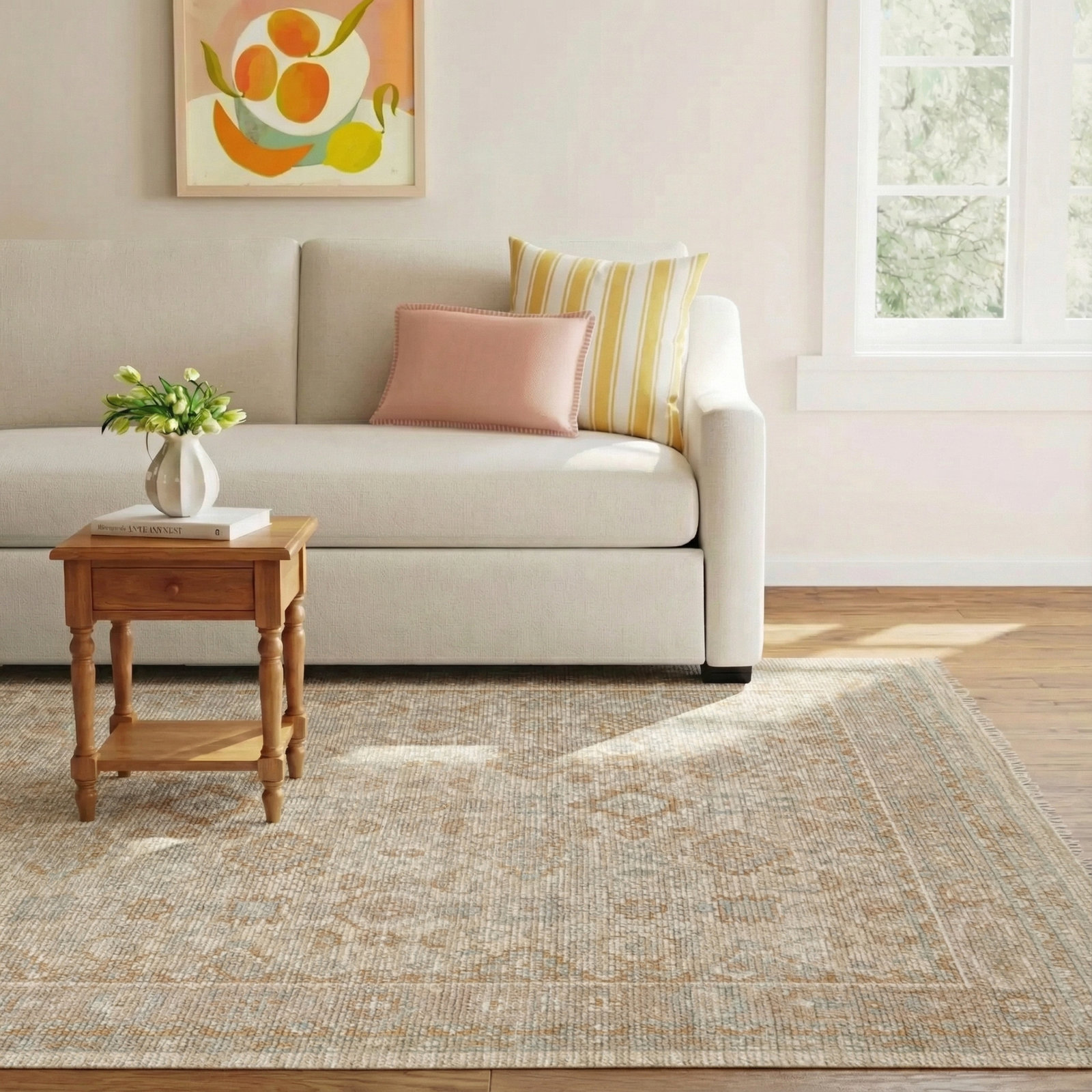 Hand Knotted Wool Nordic Rug, Rectangle 7'9" x 9'9"