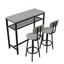 Ensemble de table de bar et de chaises peu encombrantes avec tabourets pliables et design moderne.-715682109
