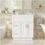 Meuble-lavabo de 30 pouces avec rangement spacieux, mécanismes à fermeture en douceur et panneau de fibres à densité moyenne durable pour les salles de bain modernes