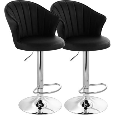 Levane Swivel Upholstered Adjustable Height Counter Stool with Metal Frame 2 Pieces