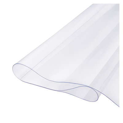 54"x54" Clear PVC Table Protector - Heavy Duty 2.0mm Thick Square Vinyl Desk Cover, Waterproof & Heat Resistant Plastic Topper
