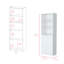 Bibliothèque à double porte, bureau, blanc-35300423