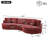 Modern Spacious Red Chenille Sofas For Elegant Living Rooms
