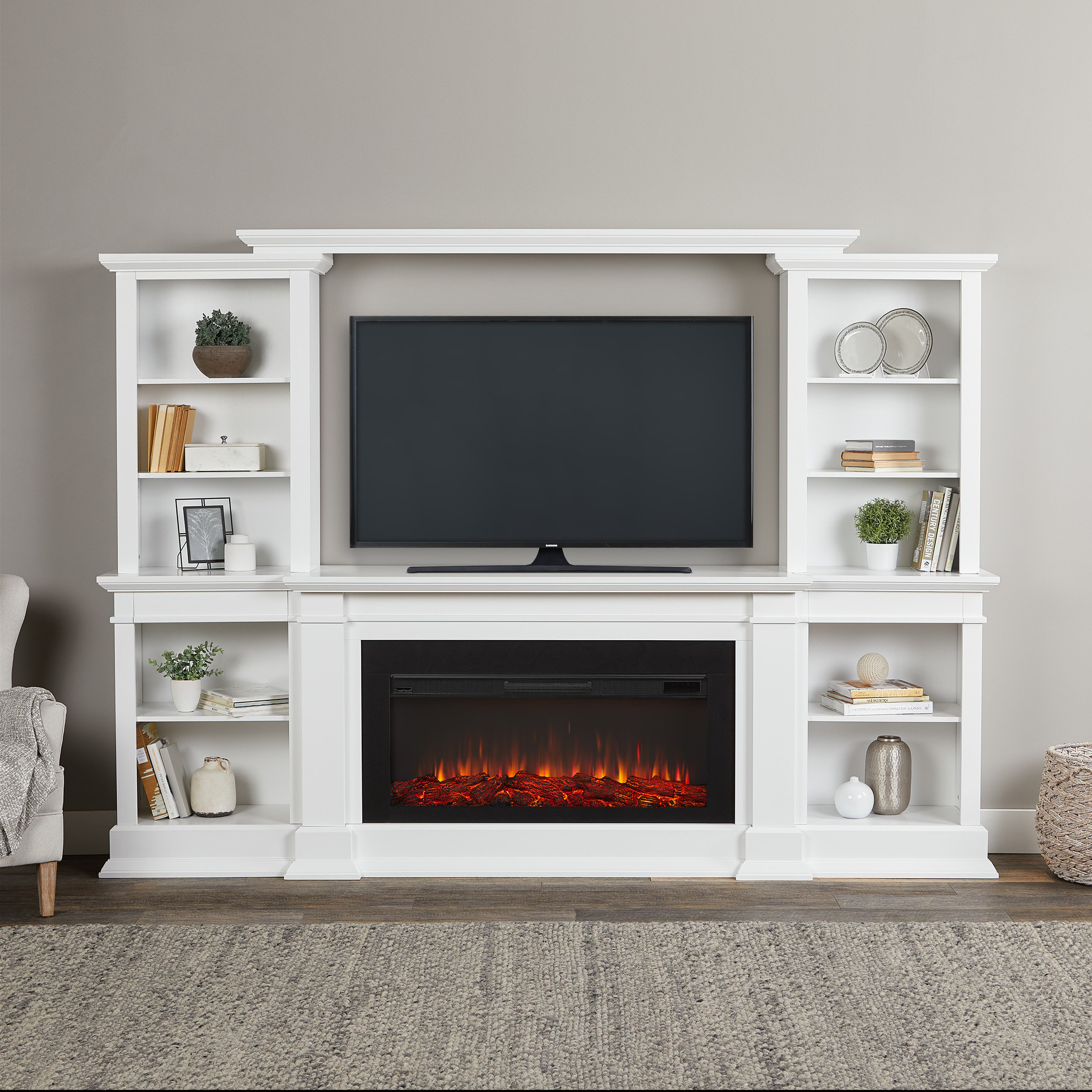 Real Flame Monte Vista Entertainment Centre for TVs up to 60 with Fireplace  Included u0026 Reviews - Wayfair Canada