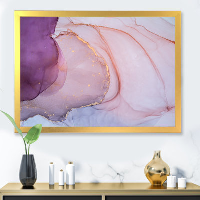 Marbre turquoise et marbre rose Flow Art III - reproduction d'art moderne sur toile