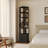 Rotating Bookcase With Storage Cabinet, Bamboo Bookshelf 360° Spinning 7 Tier Tall Narrow Display Tower Shelf, Black-372809617