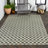 Aimee Traditional Cottage Checkerboard Green/Cream Indoor/Outdoor Rug-201800180