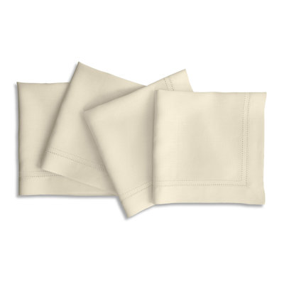 Linen Double Hemstitch - 100% Pue Linen Dinner Napkins