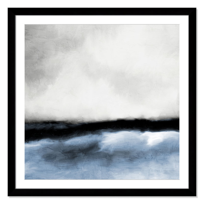 Across the Horizon - Version carrée, impression par Kimberly Allen, Cadre noir, H 37,5 po x l 37,5 po