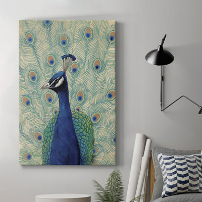 " Blue Peacock II " Painting Print