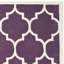 Tapis mauve / ivoire en laine touffeté et fabriqué à la main à motif géométrique Carolene-1043210895