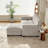 61.8'' Corduroy Upholstered Modular Loveseat Sofa With Ottomans & Adjustable Pillowtop Arm-1364115597