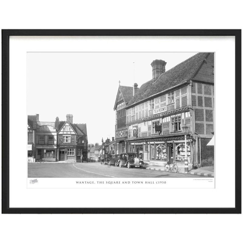 Wantage, The Square And Town Hall C1950 by Francis Frith - Single Picture Frame Print, 28cm H x 36cm W x 2.3cm D