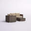 Fully Assembled 3-Person HDPE Wicker Seating Group With Cushions