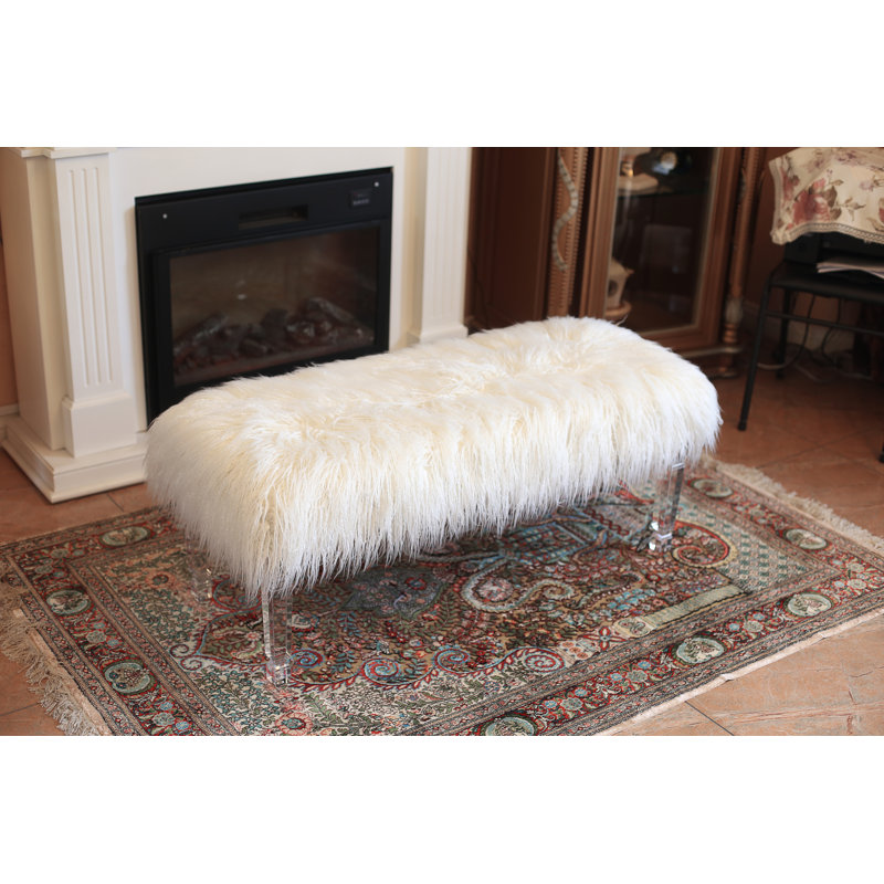Banc rembourré 45 po Tomberlin, Blanc
