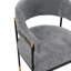 Fauteuil en chenille de métal gris Lia-1005190716