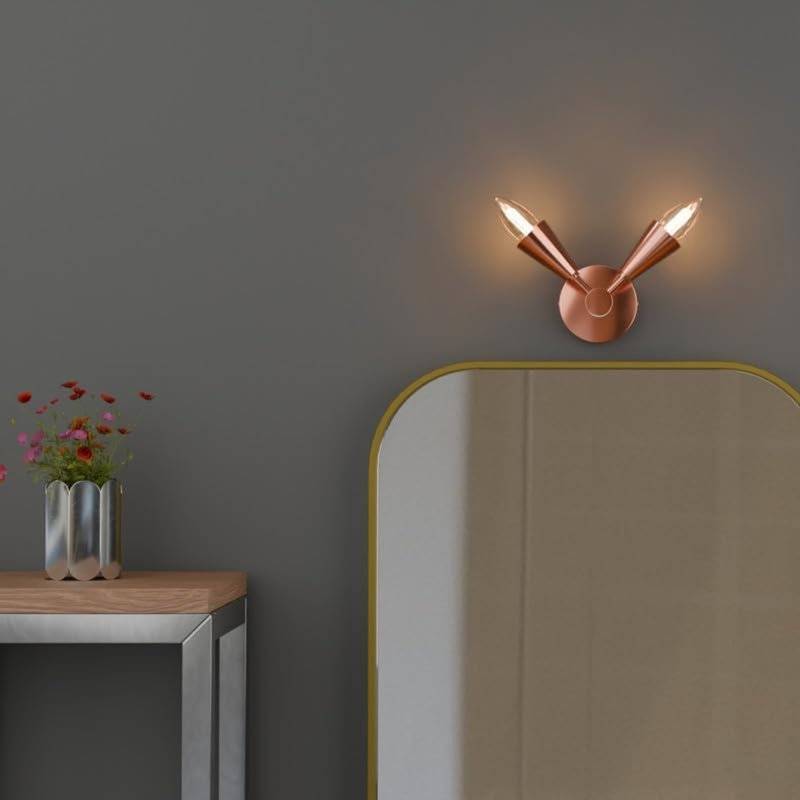 Bocchino Armed Sconce, Rose Gold
