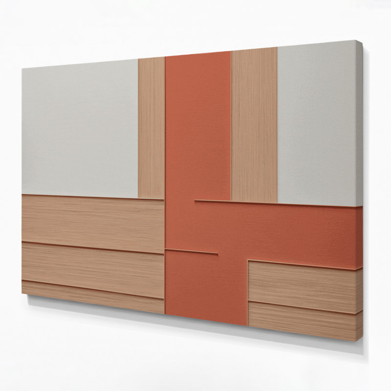 Minimalisme 25, art mural sur toile brune, H 12 po x l 18 po