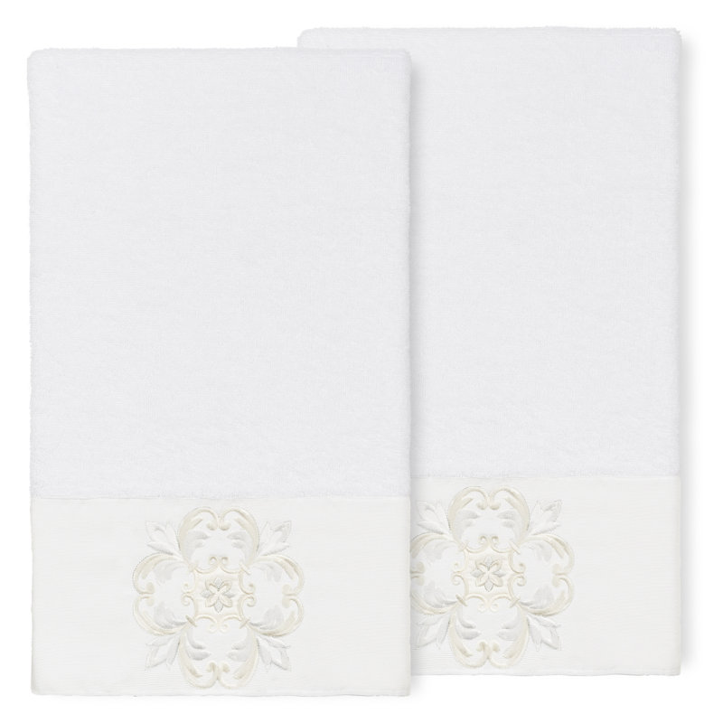 ALYSSA Midweight Bath Towel, White