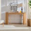 Console moderne 59,05 po avec tiroir pour le hall d'entrée avec un design à rayures verticales unique pour le vestibule du vestibule, NATURE-1222755784