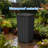 23 Gallon Resin Indoor Outdoor Use Trash Can with Lid for Patio, Kitchen, Backyard, Black