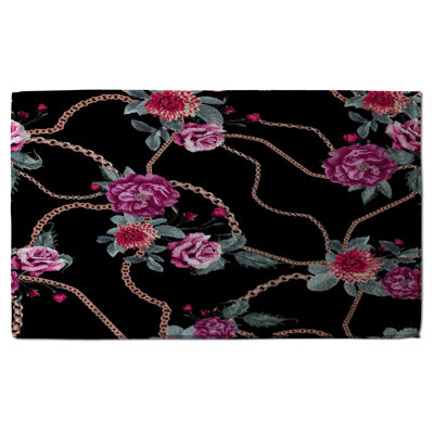Cotton Floral Waffle Kitchen Towel