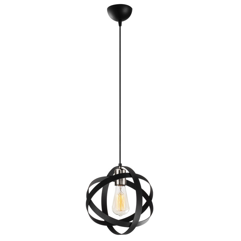 Luminaire suspendu géométrique 1 lumière Kason, Noir / antique, 2 lumières