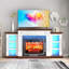 Meuble télé 72 po Quwanna pour téléviseur de 80 po ou moins avec foyer électrique et tablettes réglables-1708481262